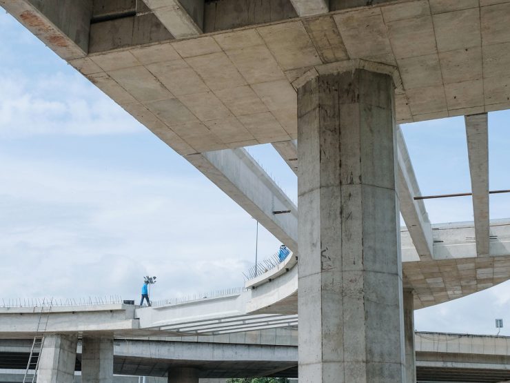 Construction of U-Turn Bridge Rangsit-Saraburi km.99 + 748